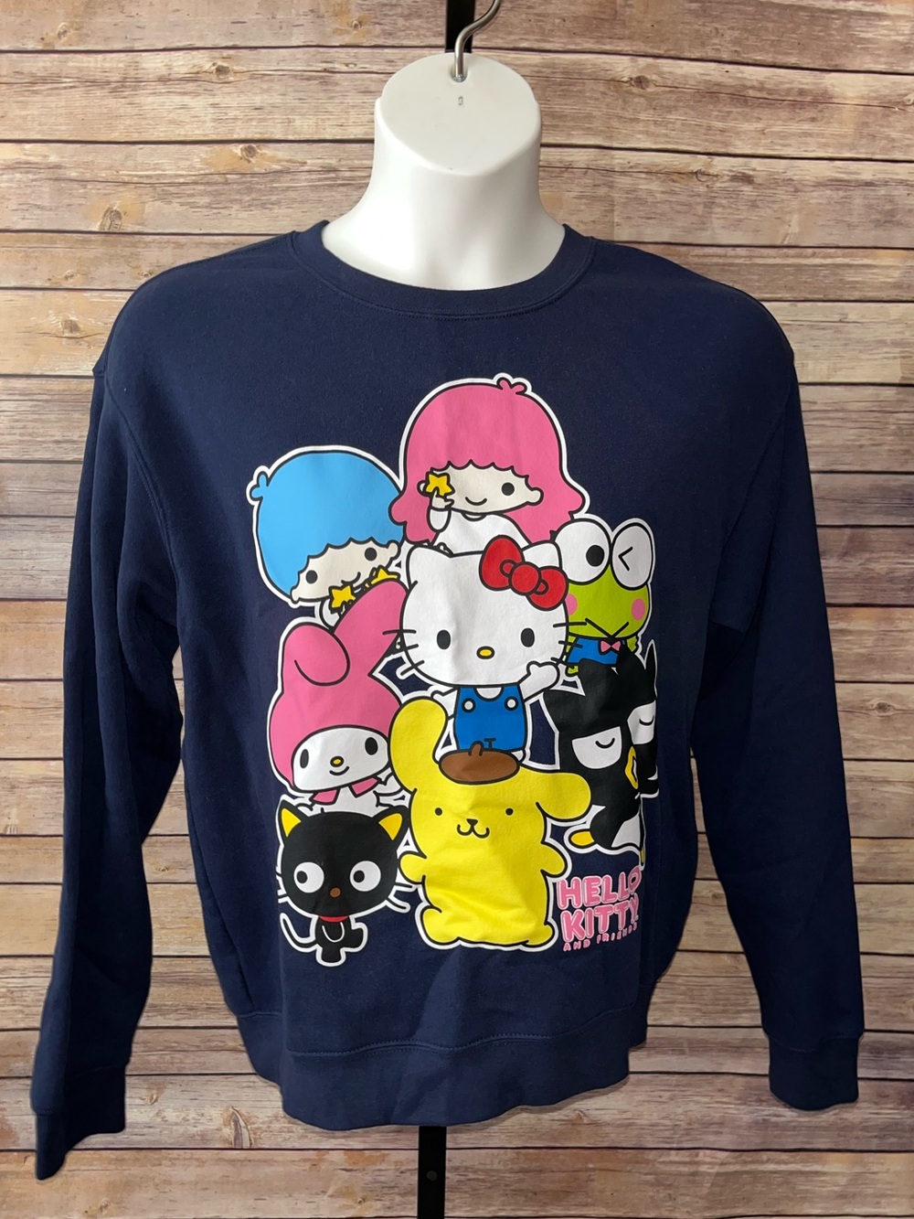 Hello Kitty & Friends by Sanrio Black Men’s Hybrid Sweater - Size L
